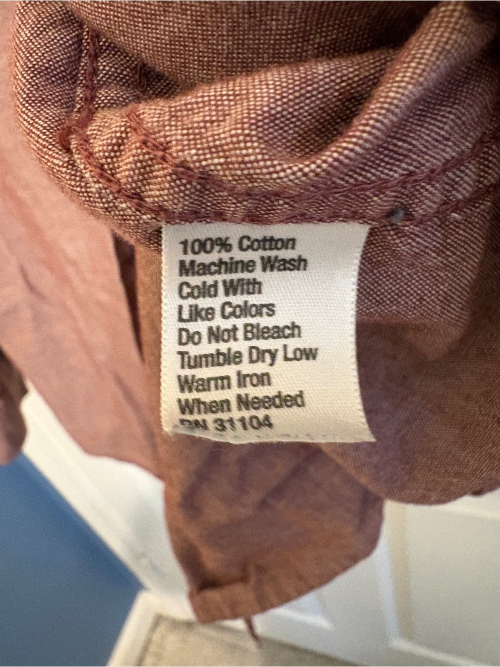 Red Camel Handcrafted Long Sleeve Button-Up Shirt in Heathered Burgundy Link New - Picture 7 of 16
